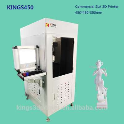 KINGS 4500 newest industrial SLA laser 3D printer for hot sale from China 450mm*450mm*350mm